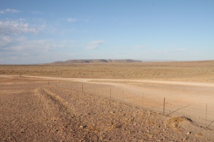 Empty roads headed north on the Cape to Namibia Route